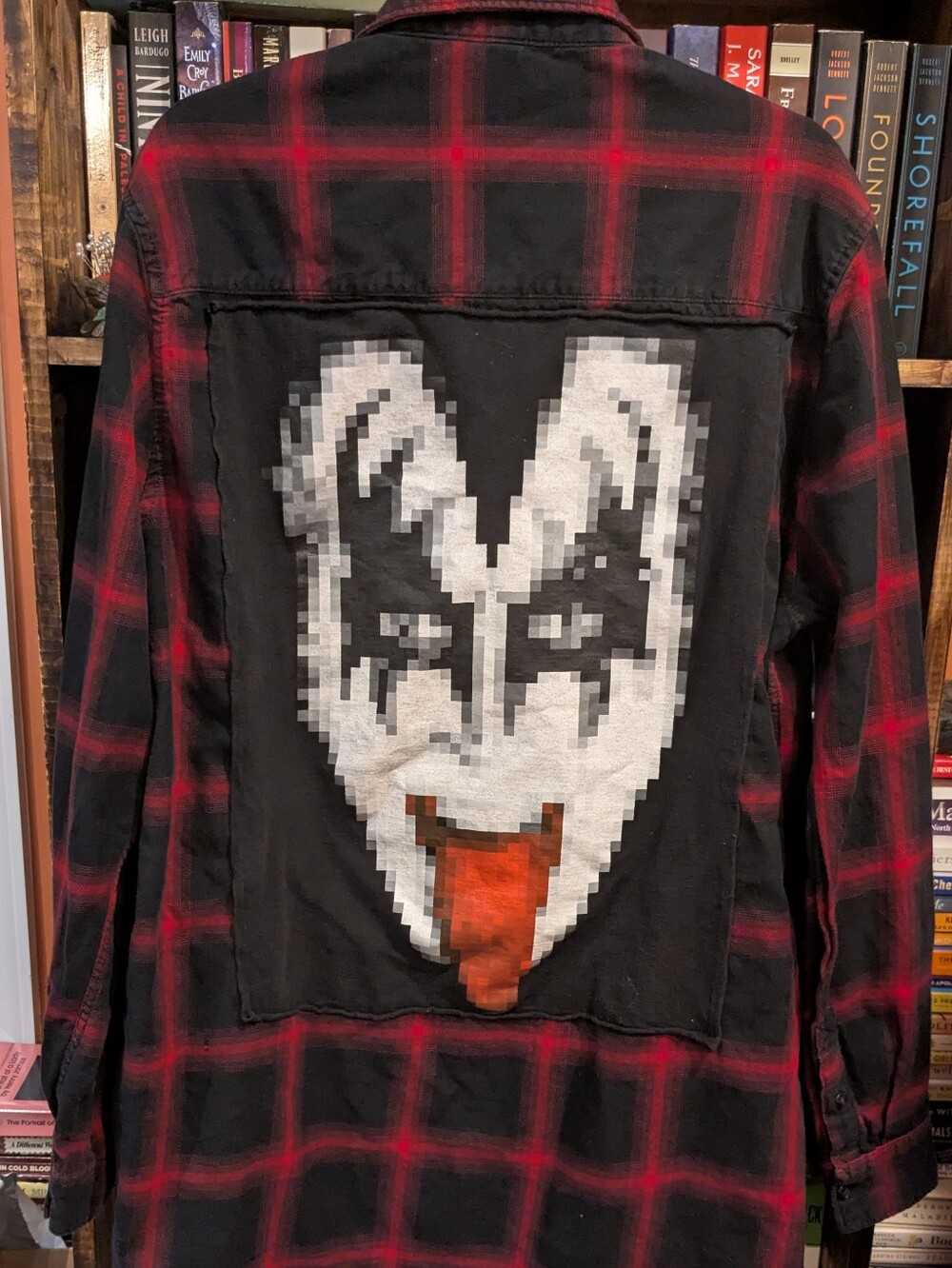 KISS Red and Black Plaid Flannel Shirt